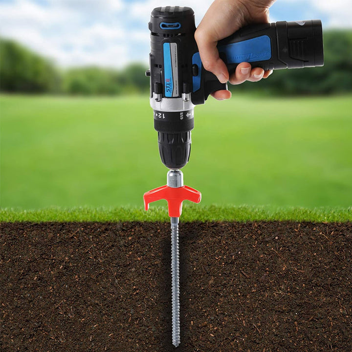 Rotatable tent pegs with thread | Stornfield
