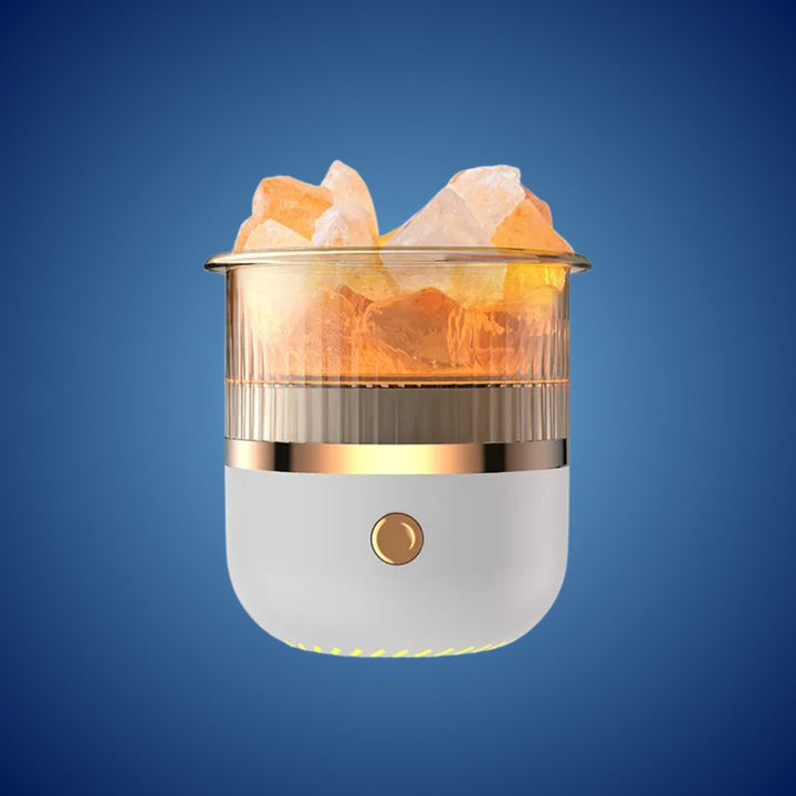 SereniGlow Crystal Salt Humidifier | USB Aroma Diffuser – Night Light & Air Purifier – For Relaxation, Stress Relief & Improved Air Quality Stornfield
