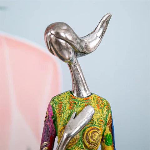 Stornfield | Modern Abstract Woman Sculptures – Handcrafted Colourful Resin Art for Home Decor