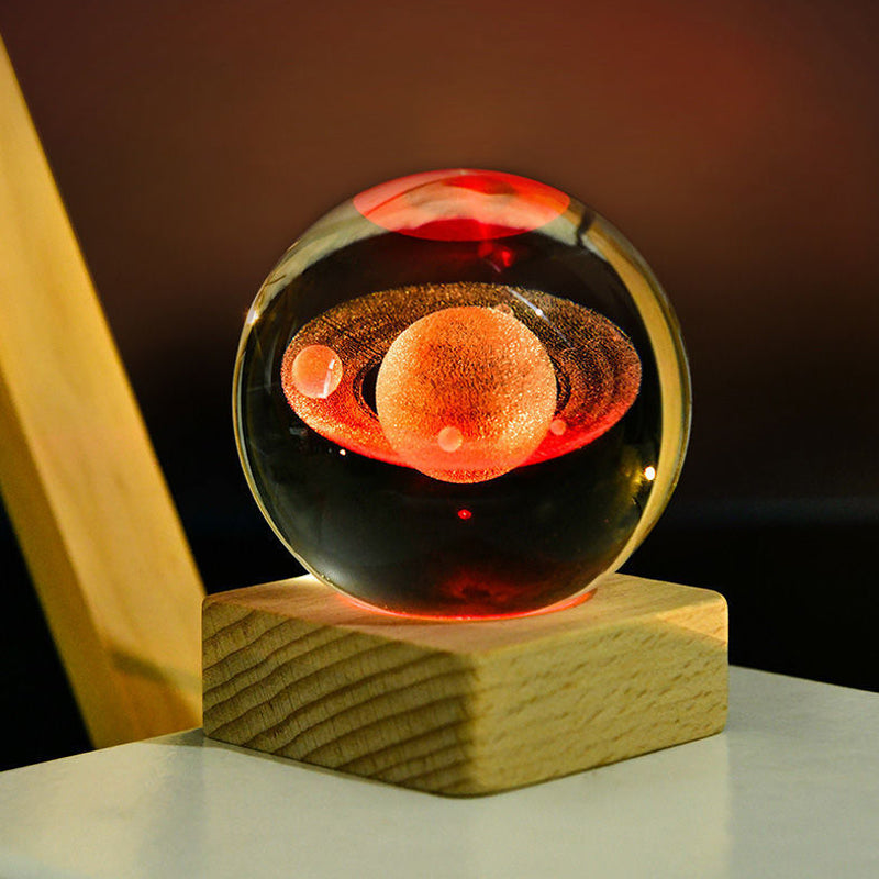 3D Galaxy Crystal Ball Night Light Decor Lamp | Stornfield