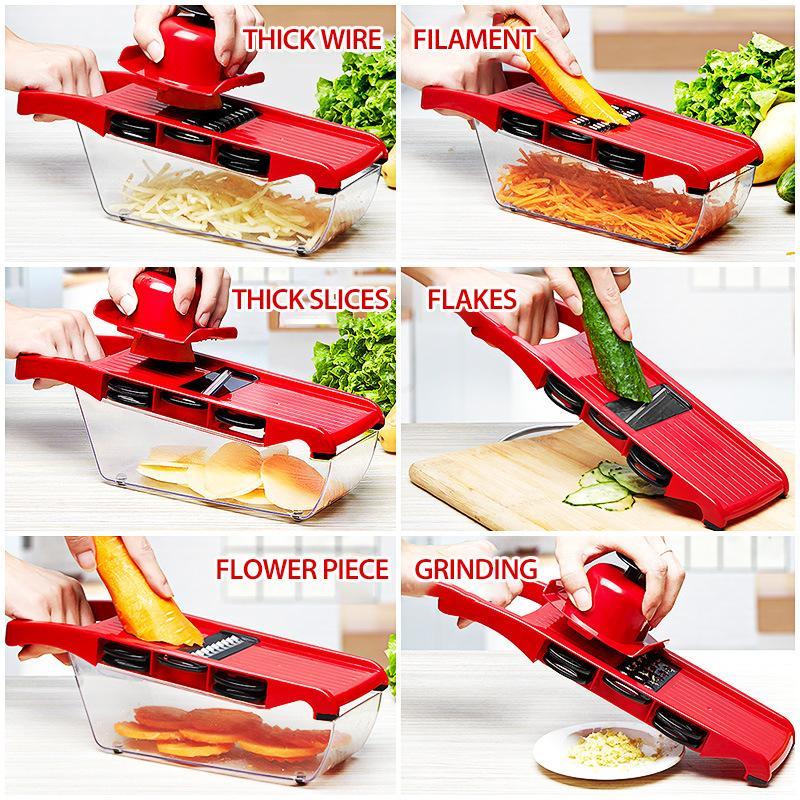 Vegetable Cutter with Six Steel Blades | Stornfield