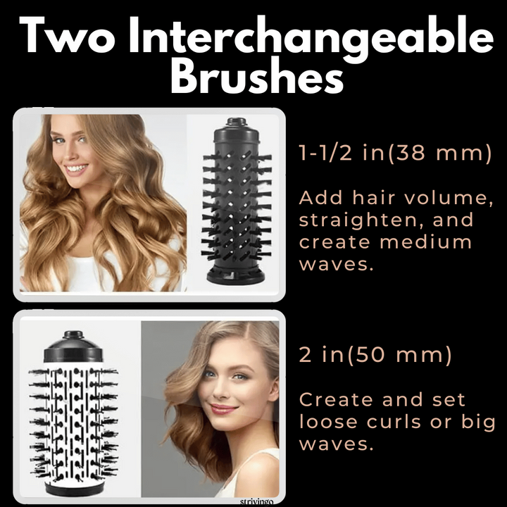 Stornfield | 3-in-1 Hair Dryer & Rotating Styler with Adjustable Temperature for Effortless Curls and Waves