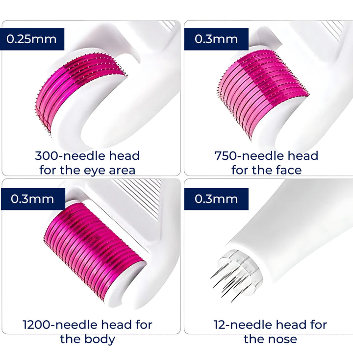 DermaGlow Microneedling Roller Kit - Anti-Aging - Titanium Needles - At-Home Skincare for Women Stornfield