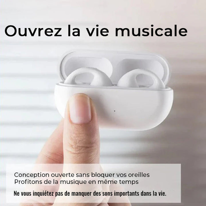 Bone conduction headphones with wireless ear clip | Stornfield