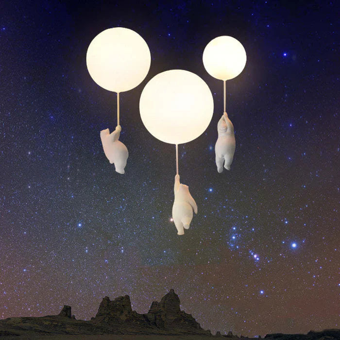 Children's Ceiling Lamp with Bear and Balloon - CloudBear | Stornfield