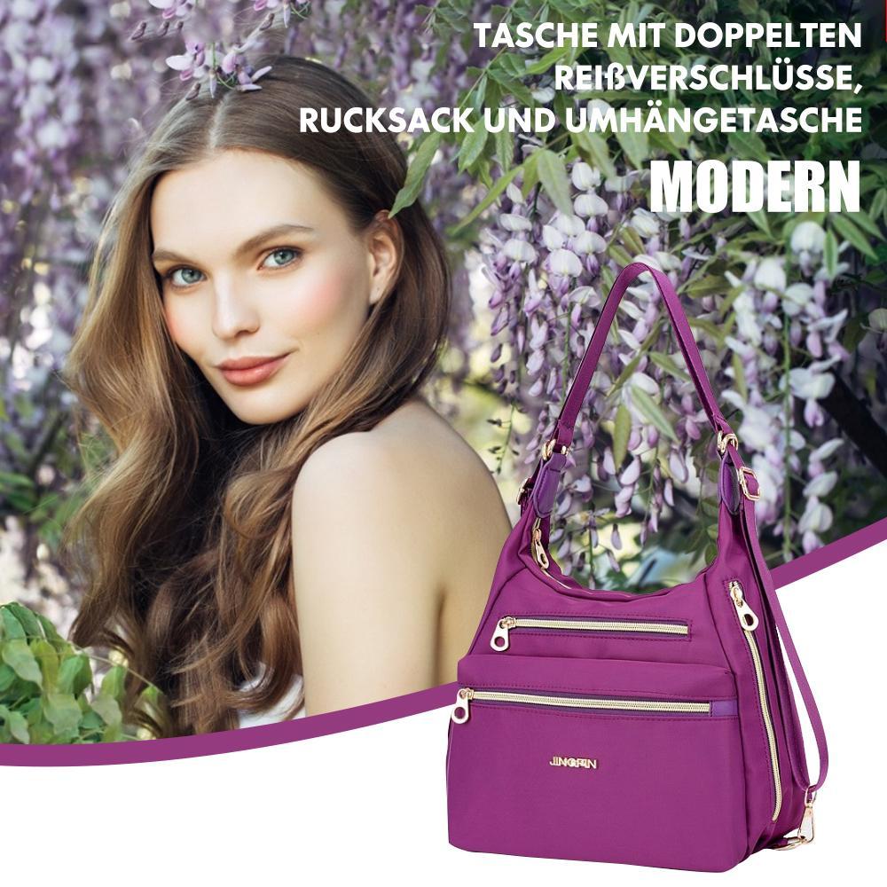 Bag with double zippers, backpack, handbag and crossbody bag | Stornfield