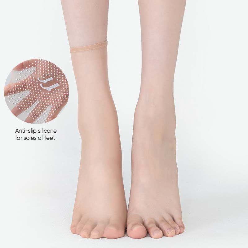 Spring Summer Invisible Non-Slip Crystal Silk Socks | Stornfield