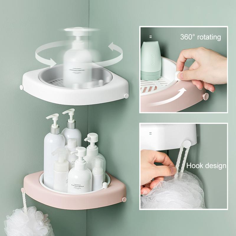 Corner Rotating Shelf Bathroom | Stornfield