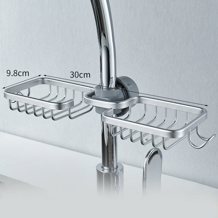 Shower holder for Shampoo & Soap – Stainless Steel – Silver or Black – No Drilling | Stornfield