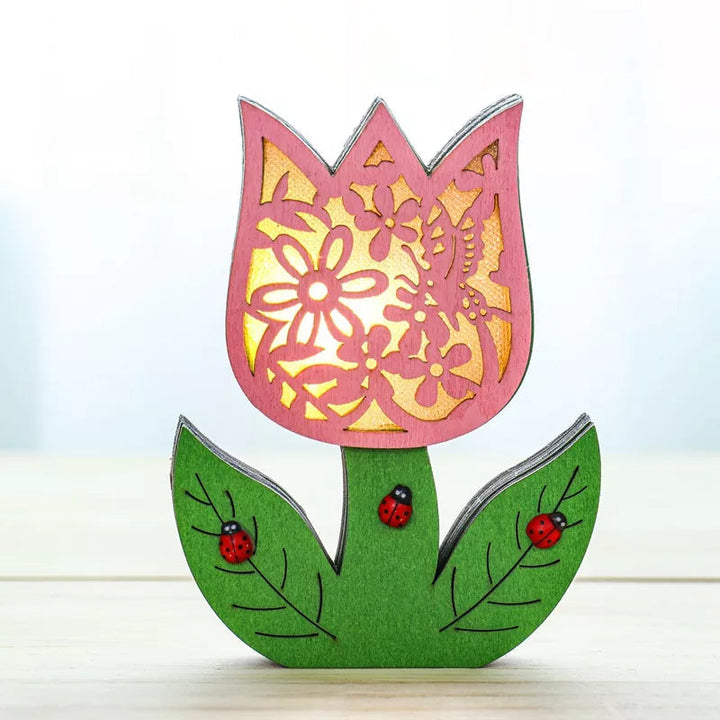 Wooden Easter Decoration with LED Light | Stornfield