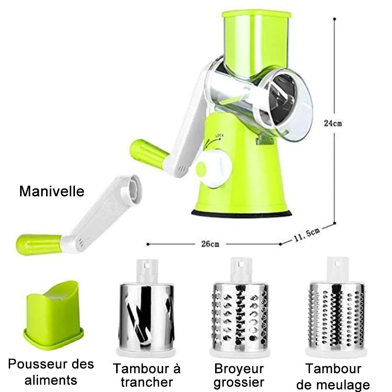3-in-1 rotary cheese grater vegetable slicer | Stornfield