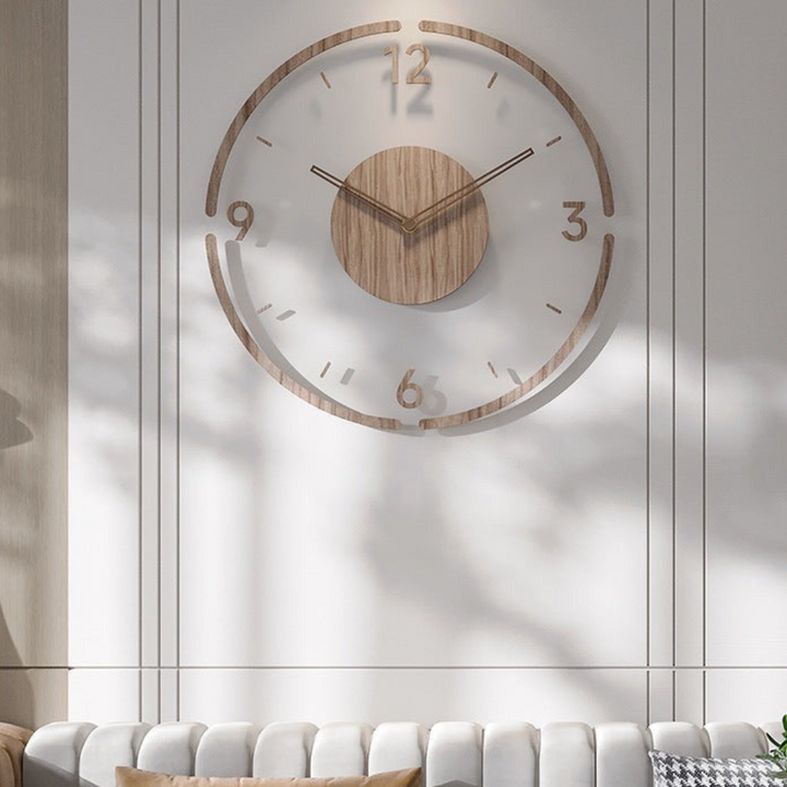 35cm Nordic Minimalist Wall Clock made of solid wood | Stornfield