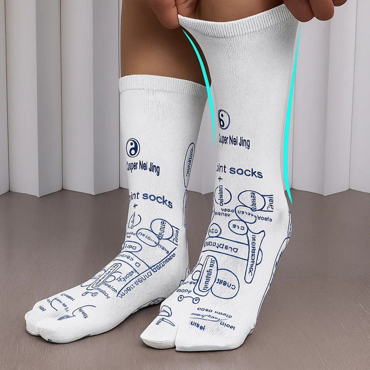 ReflexEase | Reflexology Socks – Printed Map & Tool – Breathable Separated-Toe Fabric – At-Home Stress Relief & Foot Fatigue Recovery Stornfield