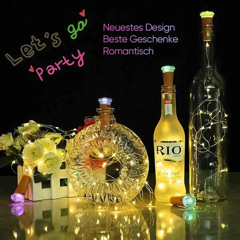 LED Wine Bottle Lights Cork Night Light DIY Decor Lift - Piece | Stornfield