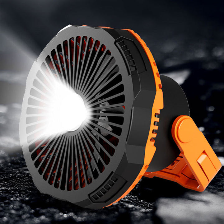 Portable camping fan with LED light | Stornfield