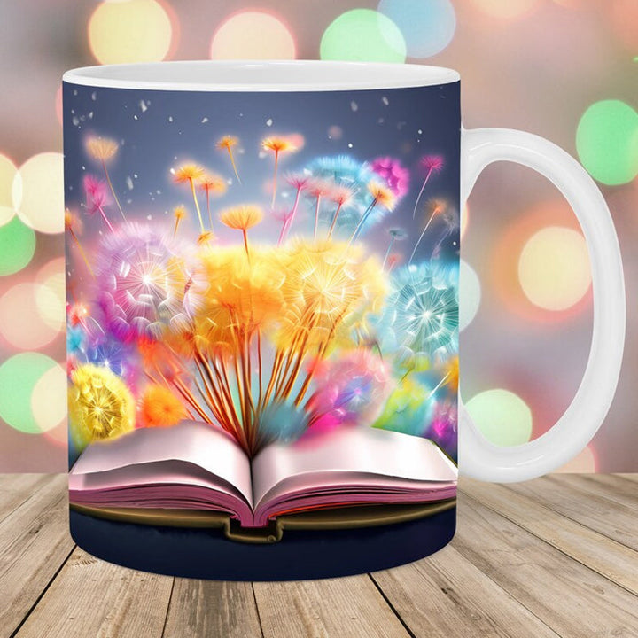3D Artistic Coffee Cup Beautiful Floral - Gift for Book Lovers | Stornfield