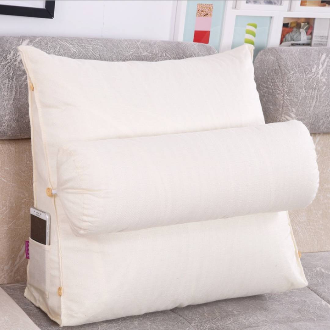LoungeEase | Back Support Pillow for Reading and TV - Adjustable Bed Cushion for Lumbar Support - Posture Comfort - Stornfield Multi-purpose Pillow