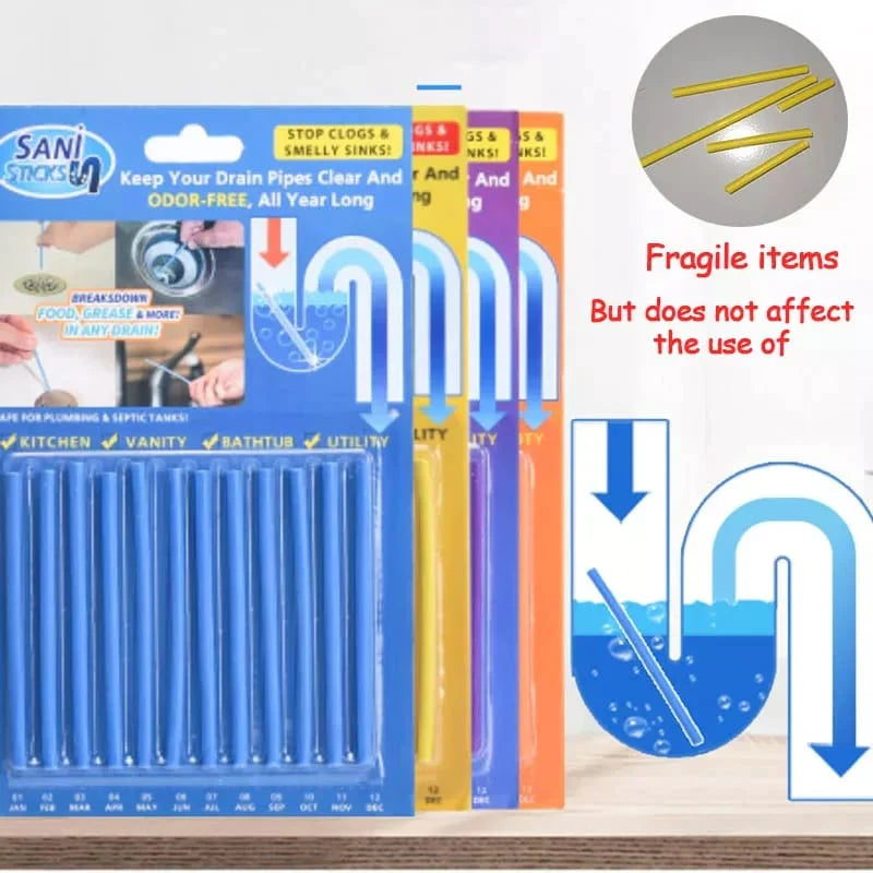 Sani Sticks Drain Cleaner - Pack Of 12 Stornfield