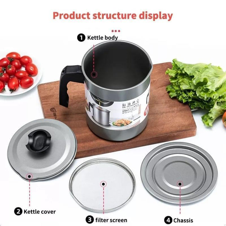 1.4L Kitchen Stainless Steel Kitchen Oil Filter Pot Stornfield