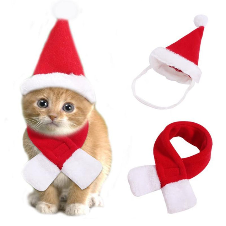 Christmas Decoration Santa Hat with Scarf | Stornfield