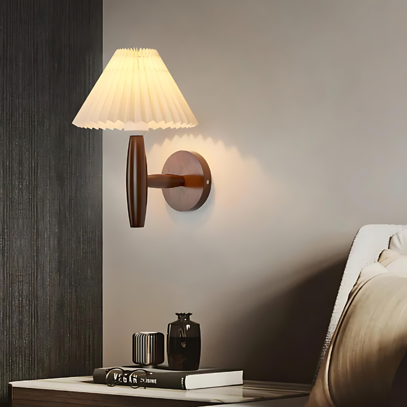 Scandinavian modern wooden wall lamp | Stornfield