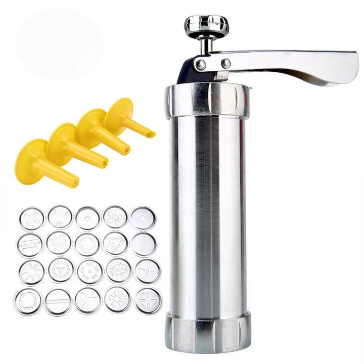 Stornfield | Cookie press made of stainless steel with attachments for creative cookies and pastries