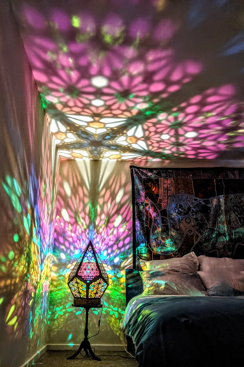 Stained Glass Style LED Table Lamp - LumiAura | Stornfield