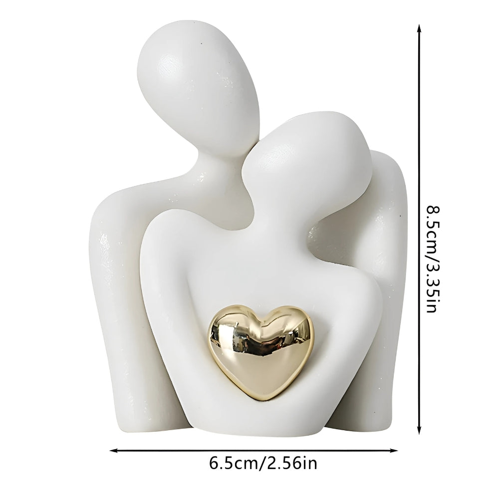 Embrace Couple Heart Sculpture | Stornfield