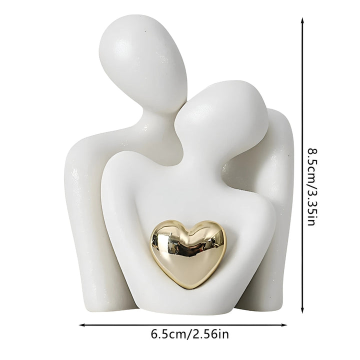 Embrace Couple Heart Sculpture | Stornfield