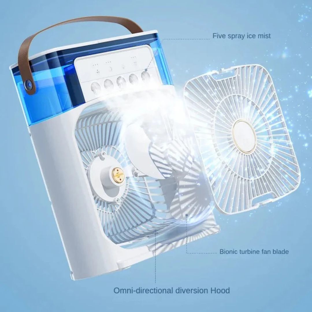 3-in-1 Air Cooler Humidifier | Portable, Adjustable Fan Speeds & Ideal for Bedrooms, Offices & Small Spaces | Stornfield