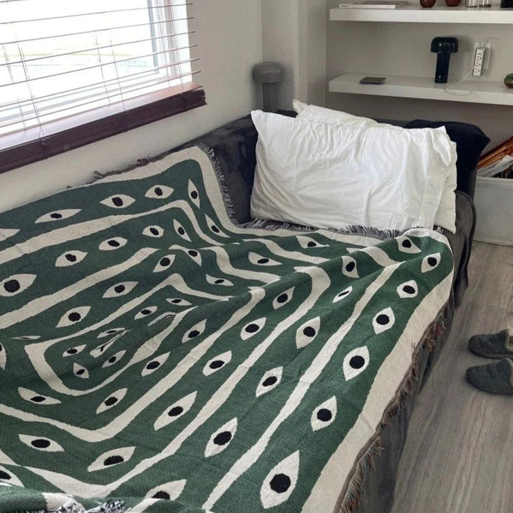 Patterned Cotton Throw Blanket | Stornfield