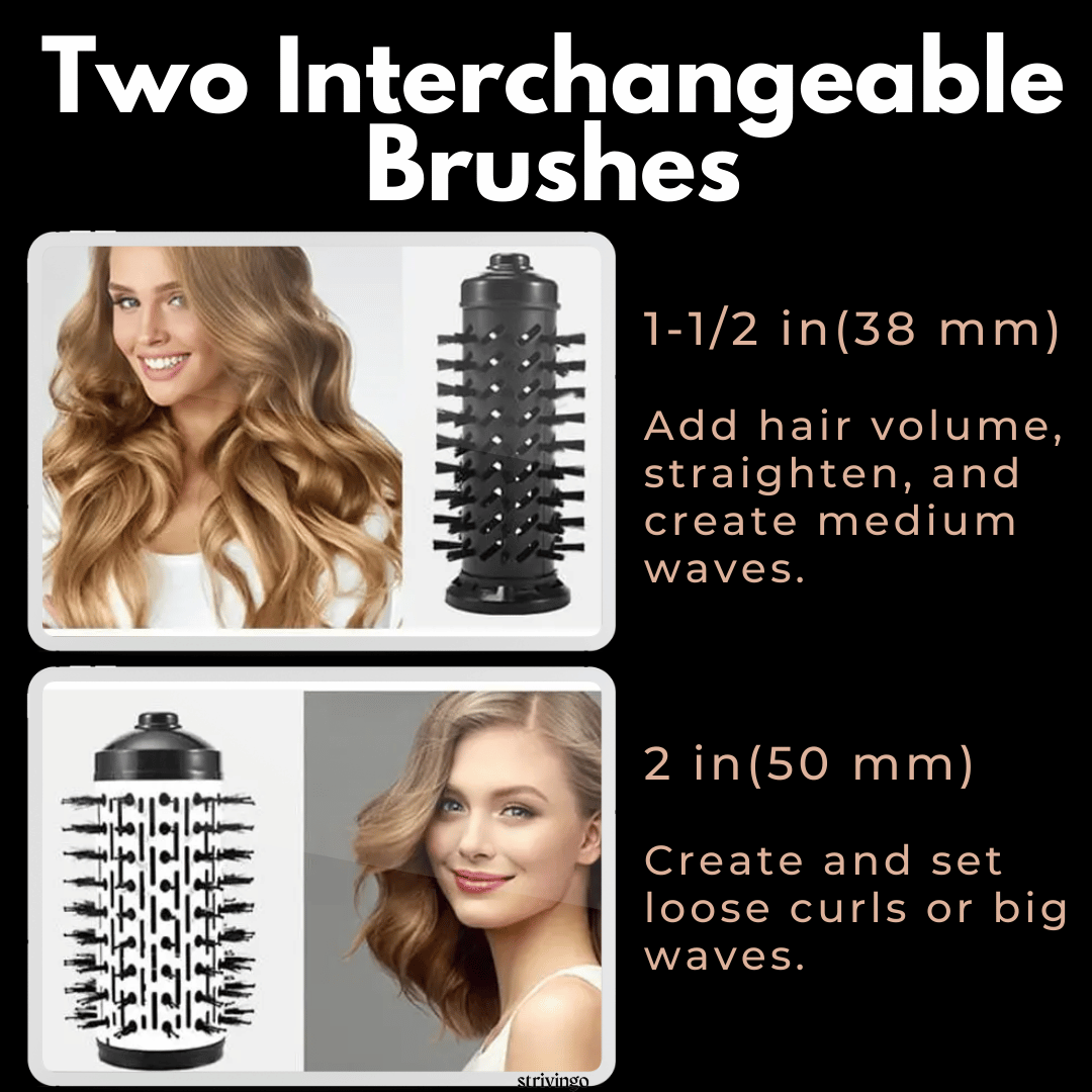 Stornfield | 3-in-1 Rotating Hair Dryer and Styler with Adjustable Temperature for Effortless Curls and Waves