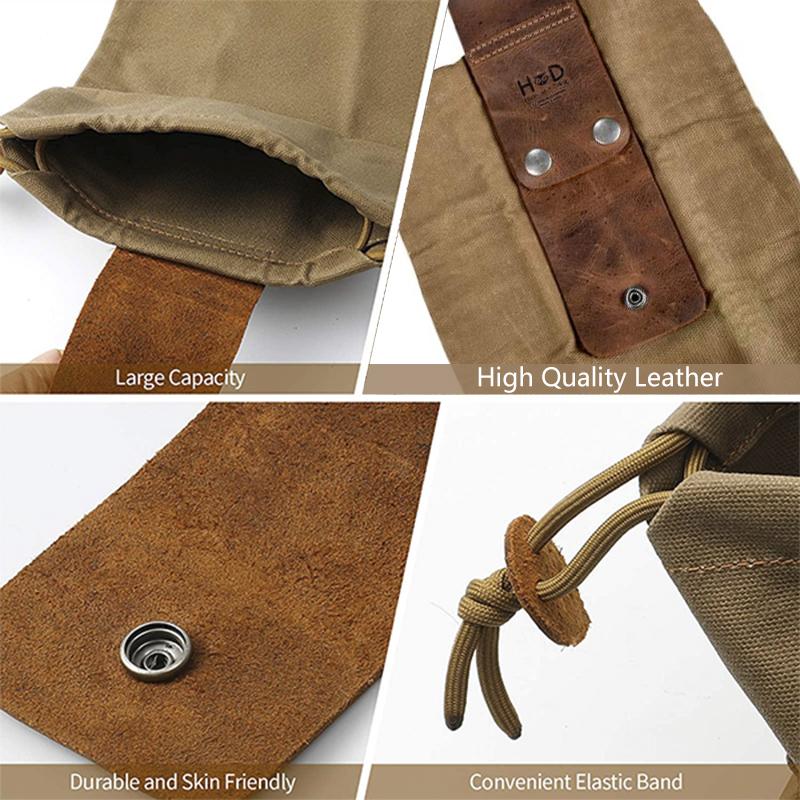 Dimoohome™ Leather and canvas bushcraft bag | Stornfield