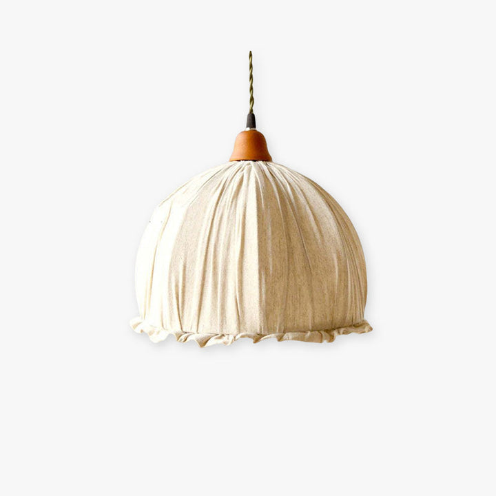 EcoLume - Minimalist Scandinavian LED Pendant Light Beige Fabric Shade, AdjustaStornfielde for Living Room and Dining Room | Stornfield