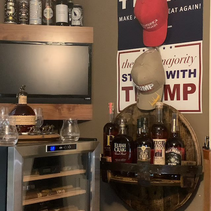 Bourbon Whiskey Barrel Shelf | Stornfield