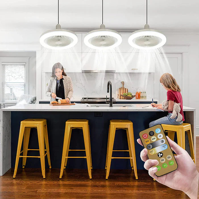 LED Ceiling Fan for Screw-In Installation – No Electrician Needed, Includes Remote Control | Stornfield