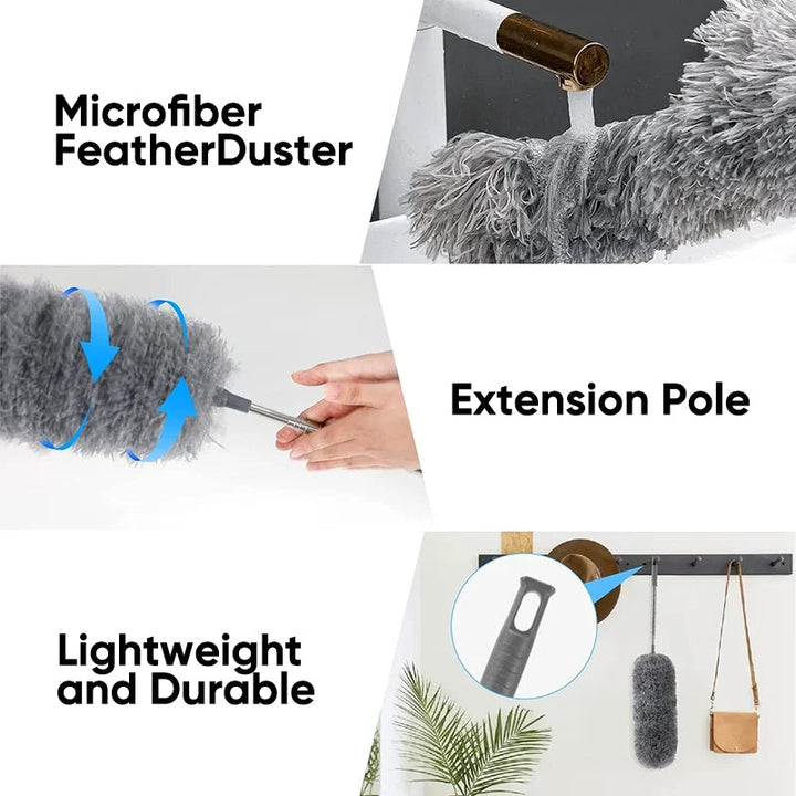 Retractable Washable Curved Microfiber Duster | Stornfield