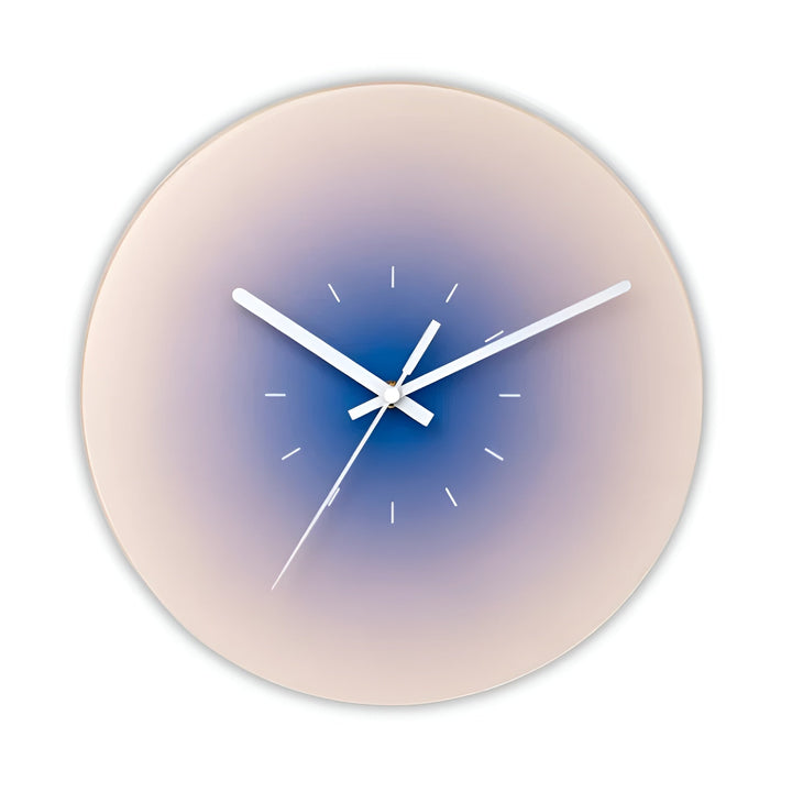 Glass Wall Clock – Modern Design with Sunset Motif | Stornfield