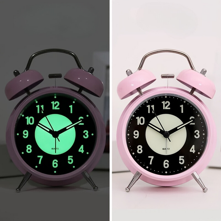 Stornfield | LuminousTime - Elegant Metallic Alarm Clock with Soft Lighting for Peaceful Mornings and Evenings