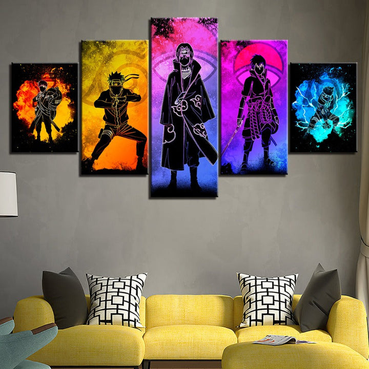 Stornfield | 5 Piece Naruto Anime - Canvas Wall Art Painting