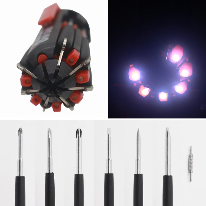 8-in-1-screwdriver with LED flashlight | Stornfield