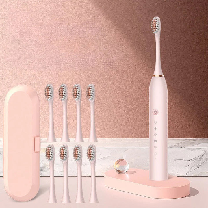 SonicPure rechargeaStornfielde toothbrush – Whisper quiet, powerful & includes 8 brush heads | Stornfield