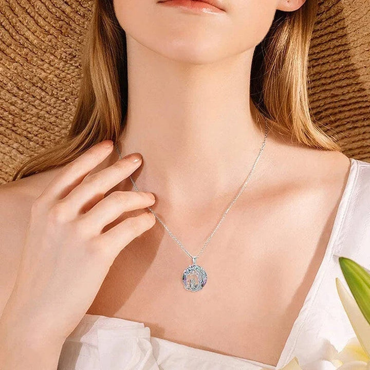 Stornfield | Tree of Life Sister on the Swing Cry-stal Pendant Necklace