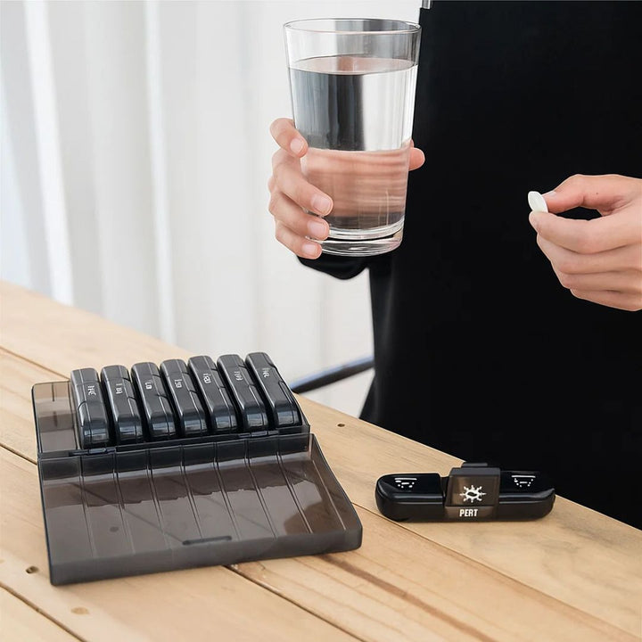 MediTrack | Weekly Pill Organizer – Improves Medication Adherence - Large and Easy-Open Compartments – Durable and BPA-Free – Travel & Seniors Stornfield