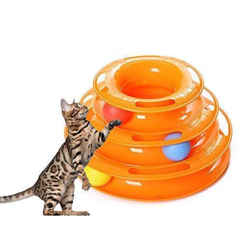 Three Layer Colorful Cat Track Tower Toy | Stornfield