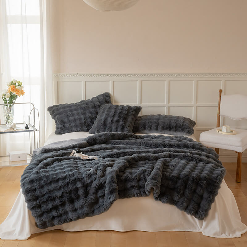 Plush faux fur throw blanket for ultimate cozy warmth | Stornfield
