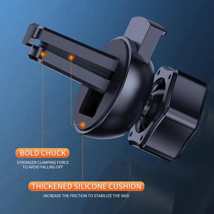 Stornfield | Chargeur de voiture sans fil 2-en-1 et support de téléphone à pince automatique - Charge rapide, compatibilité universelle sécurisée, réglable et pratique