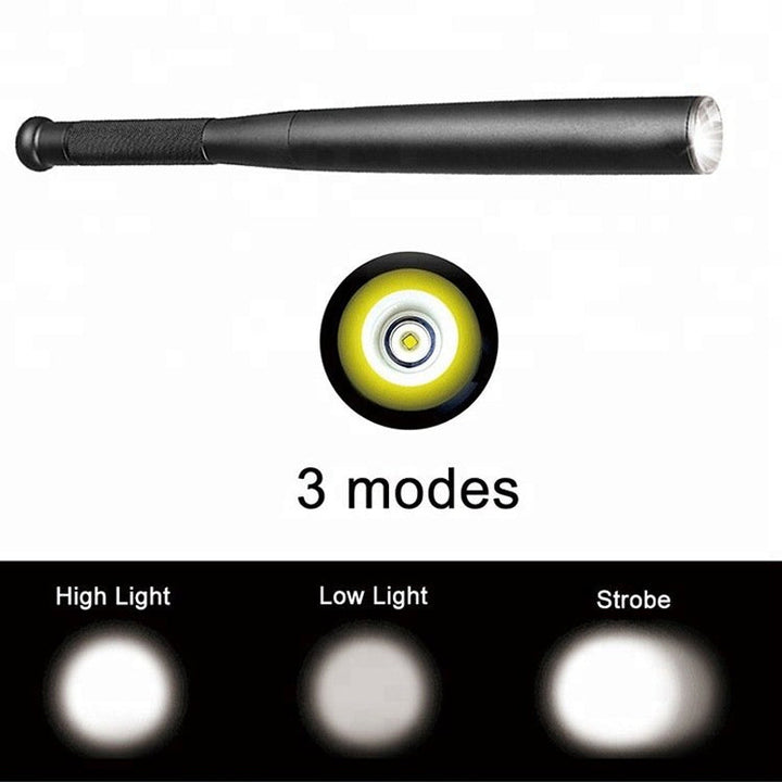 Stornfield | Baseball Bat Shaped LED Flashlight | Aluminum Alloy, 3 Lighting Modes | Emergency & Utility Use