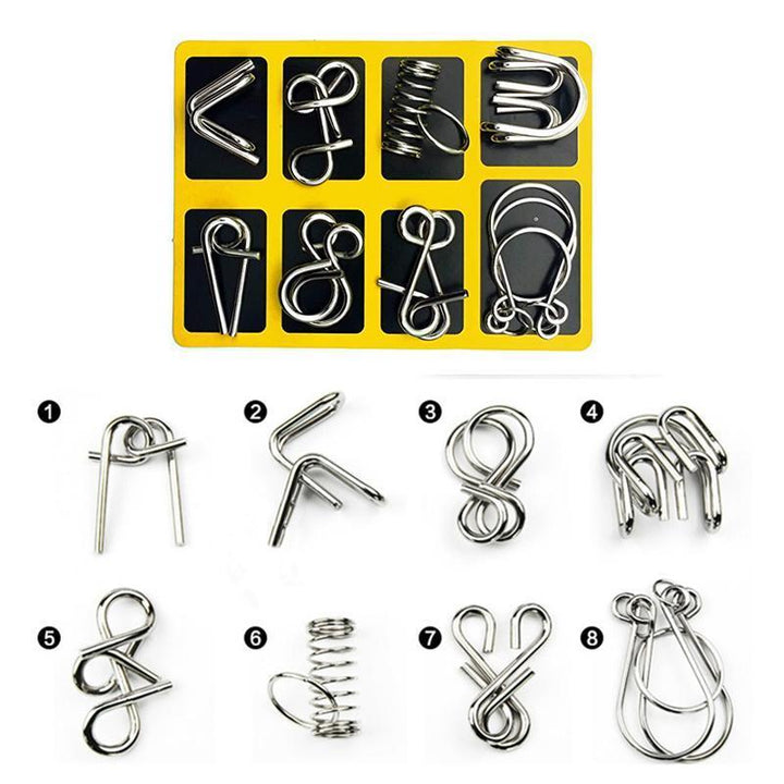 Metal Puzzle Toys Set (8 Pieces) | Stornfield