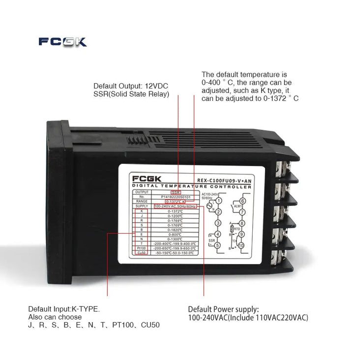 REX-C100 SSR Output Thermostat Digital Timer | Stornfield